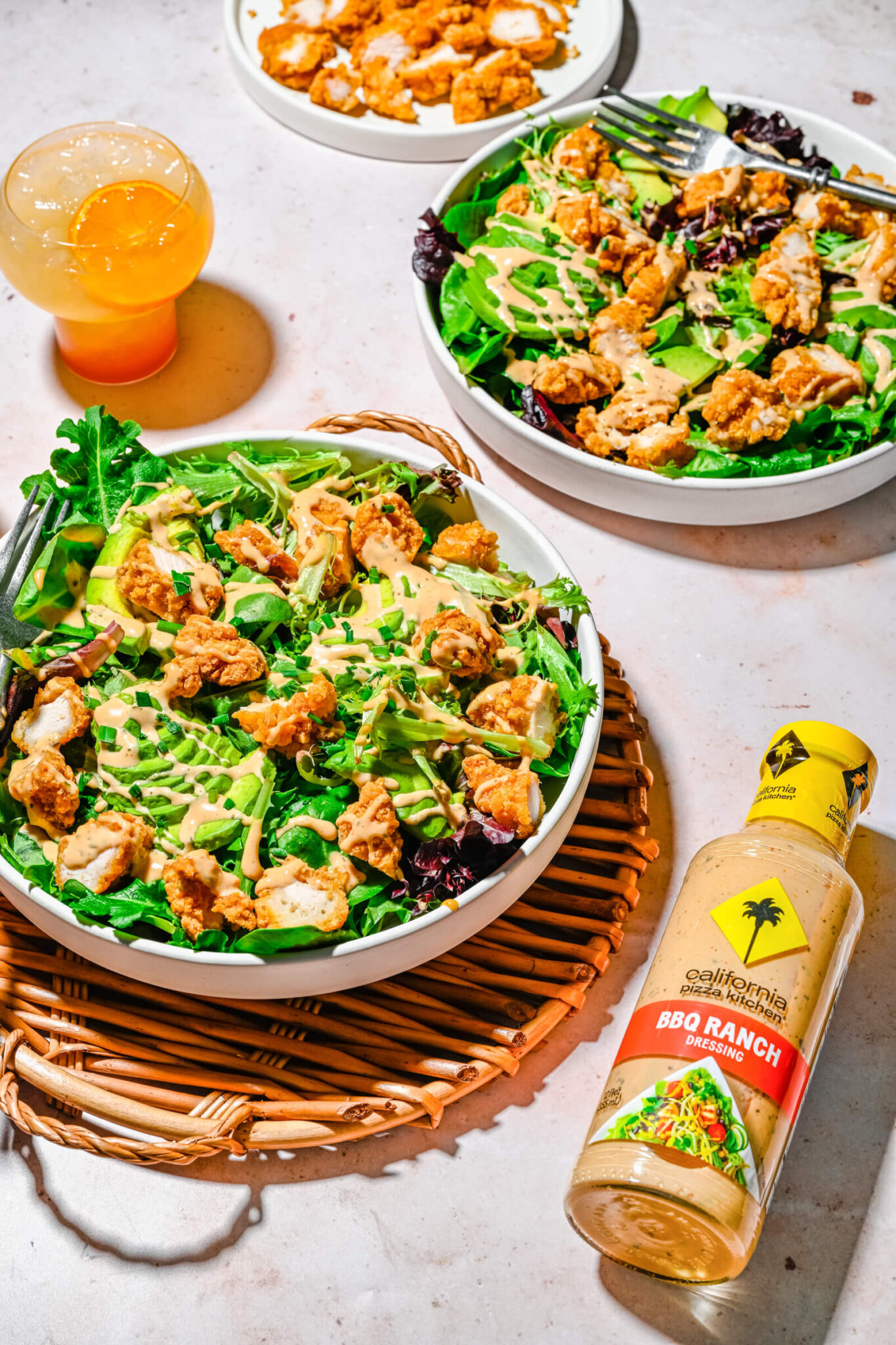 California Pizza Kitchen Recipes Salad Pizza Bowls   Image Fried Chicken Salad BBQ Ranch RT CPK BCK 012923  8 1365x2048 